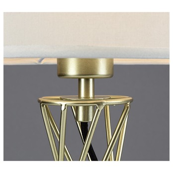 Stolní lampa NIVRA bílá/zlatá 3