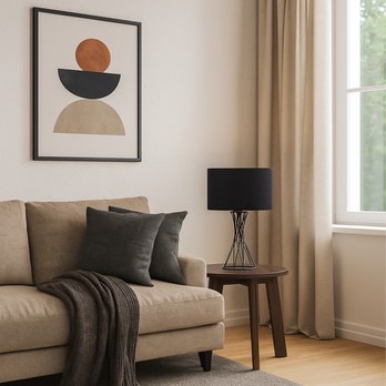 Stolní lampa NIVRA černá/zlatá 1