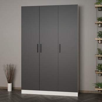 Předsíňová skříň NOAH 2 bílá/antracitová 1