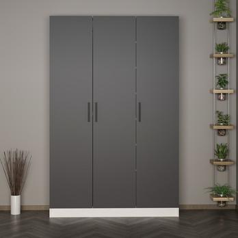 Předsíňová skříň NOAH 2 bílá/antracitová 4