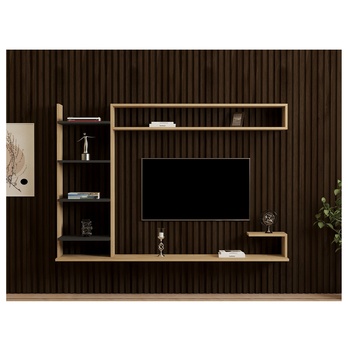 Obývací stěna NOBLE přírodní/antracitová 1