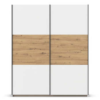Šatní skříň NOE alpská bílá/dub artisan, šířka 175 cm 2