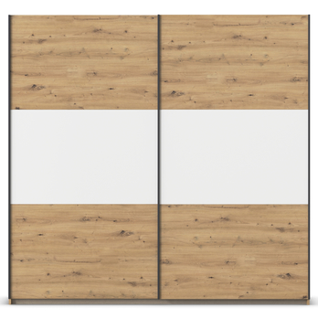 Šatní skříň NOE dub artisan/alpská bílá, šířka 218 cm 2