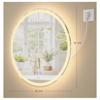 Zrcadlo s LED osvětlením  NOFOG bílá 4