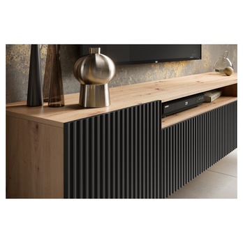 Závěsný TV stolek NONIE dub artisan/černá 3