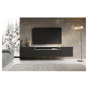 Závěsný TV stolek NONIE bílá/černá 1