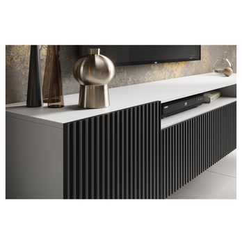 Závěsný TV stolek NONIE bílá/černá 3