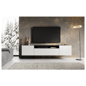 Závěsný TV stolek NONIE černá/bílá 1