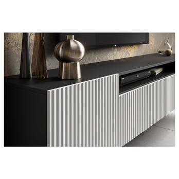 Závěsný TV stolek NONIE černá/bílá 3