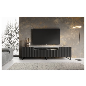 TV stolek NONIE bílá/černá 1