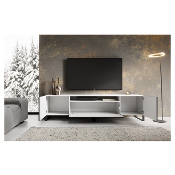 TV stolek NONIE bílá/černá 3