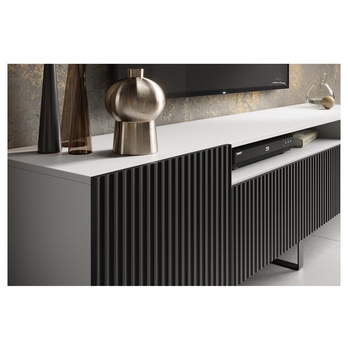 TV stolek NONIE bílá/černá 4