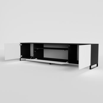 TV stolek NONIE černá/bílá 2