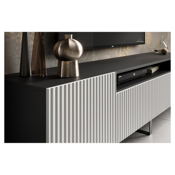 TV stolek NONIE černá/bílá 4