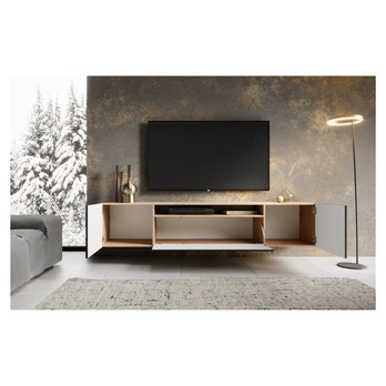 Závěsný TV stolek NONIE dub artisan/černá 2