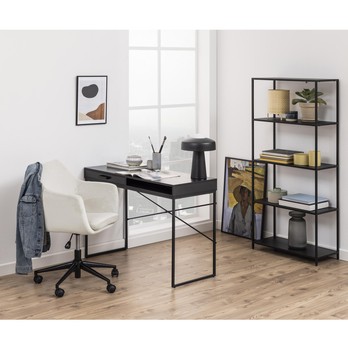 Kancelářská židle  NORA světle hnědá/černá 1