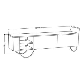 TV stolek NORDFOLK mocca 3
