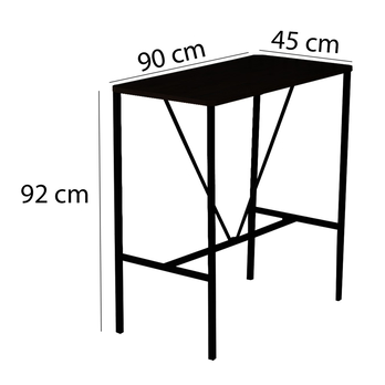 Barový set NORDIC 2 světle šedá/černá, ořech/černá 3