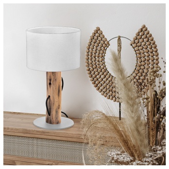 Stolní lampa NORIN bílá/světlé dřevo 1