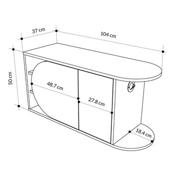 Botníková lavice NOVA dub/bílá 6