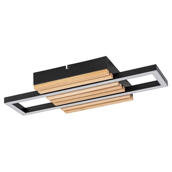 Stropní svítidlo NOXELLE 2 dub/černá, šířka 43 cm 2
