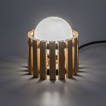 Stolní lampa NOXELLE dub/bílá 2