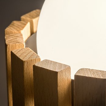 Stolní lampa NOXELLE dub/bílá 5