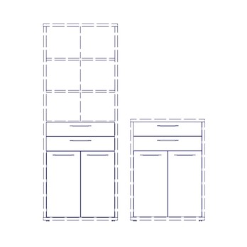 Dveře/zásuvky NUOVO bílá/vysoký lesk 1