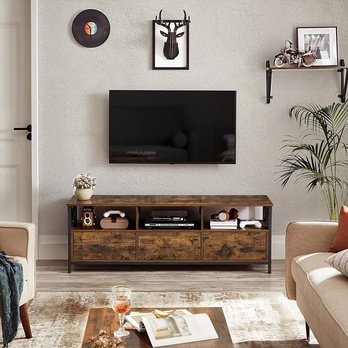 TV komoda NURMES 301 hnědá/černá 1
