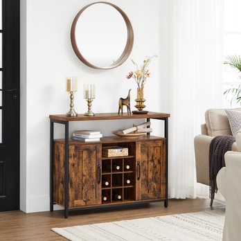 Regál na víno NURMES 94 hnědá/černá 3