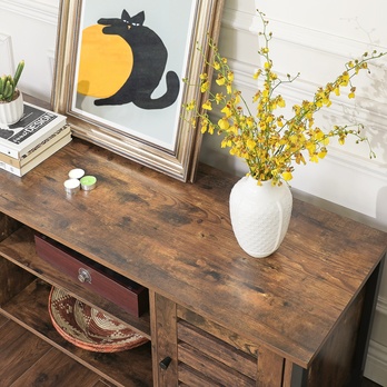 TV komoda NURMES hnědá/černá 4