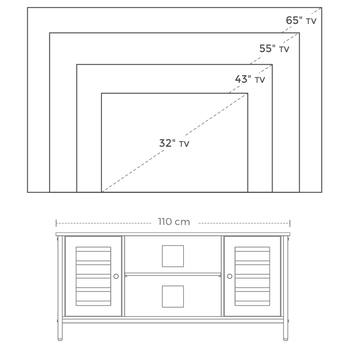 TV komoda NURMES hnědá/černá 5