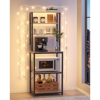 Regál NYKO 6 šedohnědá/černá 2