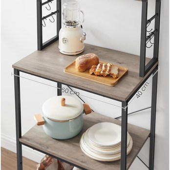 Regál NYKO 6 šedohnědá/černá 4