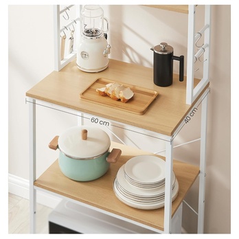 Regál NYKO 8 dub/bílá 3