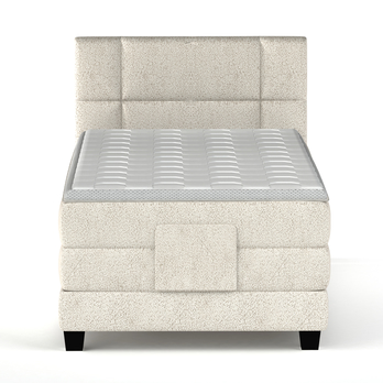 Polohovací postel boxspring NYSA 2 šedobéžová, 120x200 cm 3