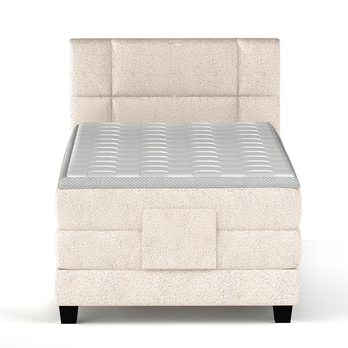 Polohovací postel boxspring NYSA 2 světle béžová, 100x200 cm 3