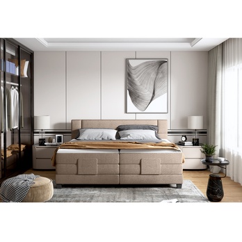 Polohovací postel boxspring NYSA taupe, 160x200 cm 2