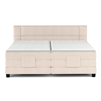 Polohovací postel boxspring NYSA světle béžová, 140x200 cm 3