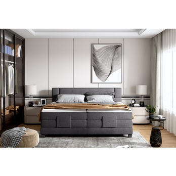 Polohovací postel boxspring NYSA antracitová, 140x200 cm 2