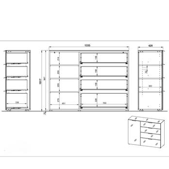 Komoda OAKLAND 3697 kašmírová 4