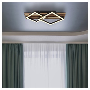 Stropní svítidlo OBRIEN 2 hnědá/černá/bílá 1