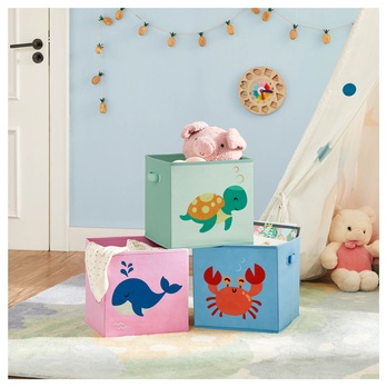 Dětské úložné boxy OCEAN vícebarevná, sada 3 ks 2