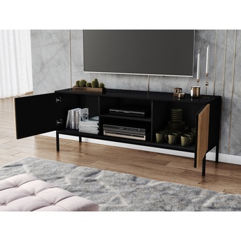 TV komoda ODETTE dub artisan/černá 3