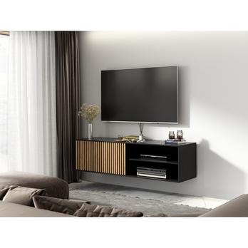 TV komoda ODETTE dub artisan/černá 1