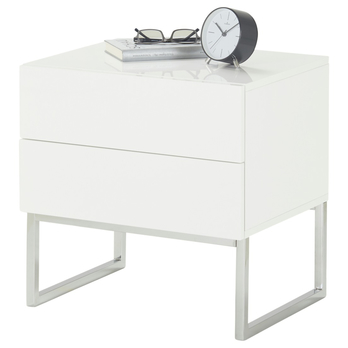 Noční stolek ODON IIS bílá vysoký lesk 3