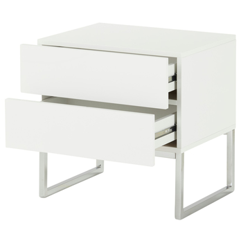 Noční stolek ODON IIS bílá vysoký lesk 2