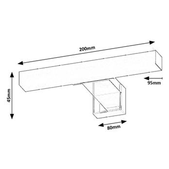 Koupelnové nástěnné LED svítidlo OLIRO chrom, šířka 20 cm 12