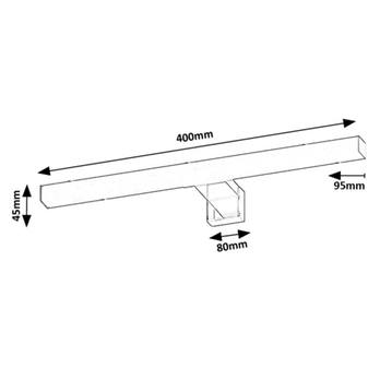 Koupelnové nástěnné LED svítidlo OLIRO chrom, šířka 40 cm 12