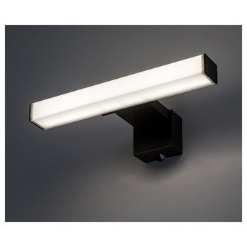 Koupelnové nástěnné LED svítidlo OLIRO černá, šířka 20 cm 2